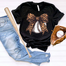 Load image into Gallery viewer, Baseball Leopard Bow
