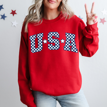 Load image into Gallery viewer, Checkered USA On Red

