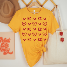 Load image into Gallery viewer, Gold KC Hearts

